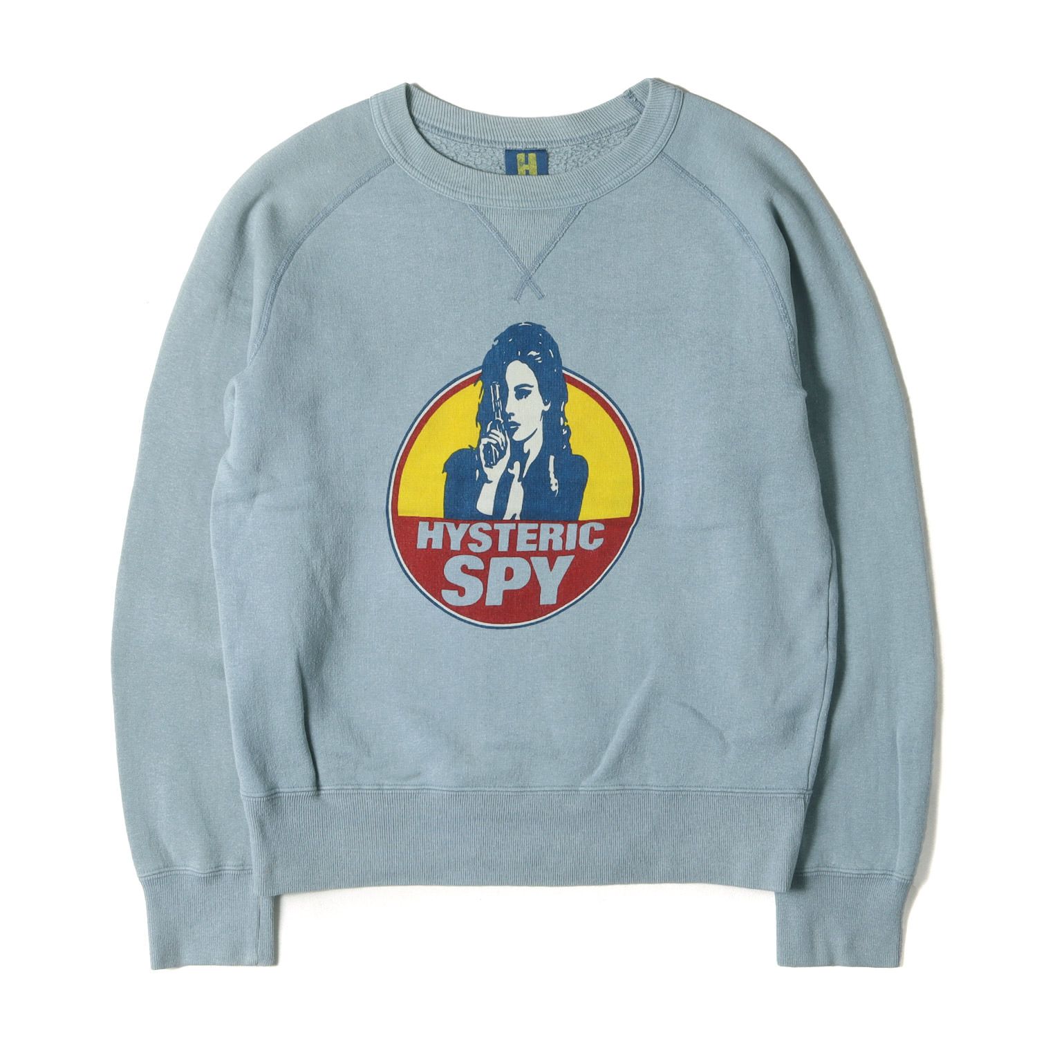 HYSTERIC GLAMOUR ヒステリックグラマー スウェット ブルー サイズ:FREE(レディース) | 90s HYSTERIC SPY ラグランスリーブ スウェットシャツ (2CS-4120) | 90年代 アーカイブ | トップス トレーナー 日本製 【レディース】【中古】【K4659】 HYSTERIC GLAMOUR ヒステリックグラマー スウェット ブルー サイズ