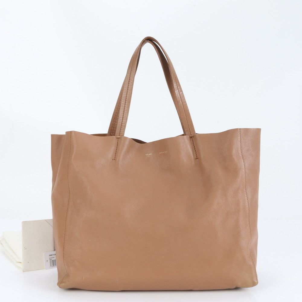 美品 セリーヌ ホリゾンタル カバ 166113 レザー トート バッグ 肩掛け