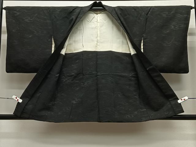 平和屋着物＃羽織　吹き寄せ文　黒地　正絹　逸品　CABE5600in 平和屋着物＃羽織 吹き寄せ文 黒地 正絹 逸品 CABE5600in