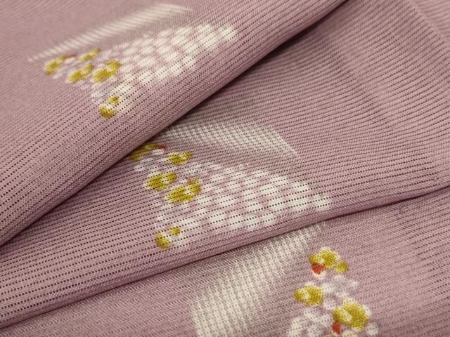 平和屋着物＊夏物　小紋　絽　色紙花文　洗える着物　AABC9386jd 平和屋着物＊夏物 小紋 絽 色紙花文 洗える着物 AABC9386jd