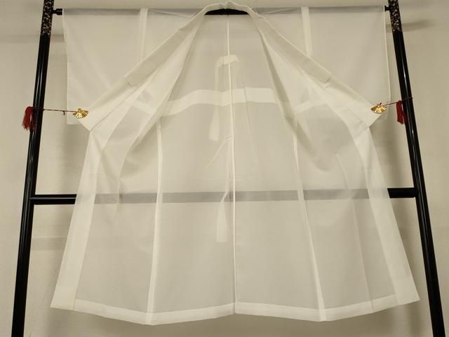 平和屋着物＊夏物 長襦袢 絽 白色 洗える着物 jd