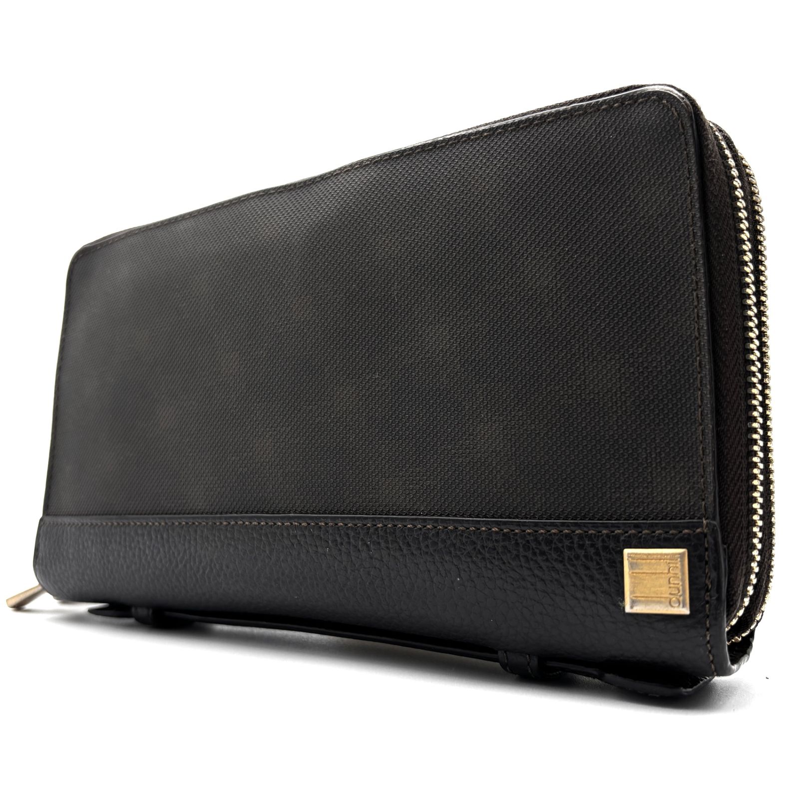 dunhill ダンヒル 長財布 ジップアラウンドウォレット トラベルウォレット オーガナイザー ディーエイト ダブルジップ メンズ ビジネス レザー 本革 PVC ブラウン
