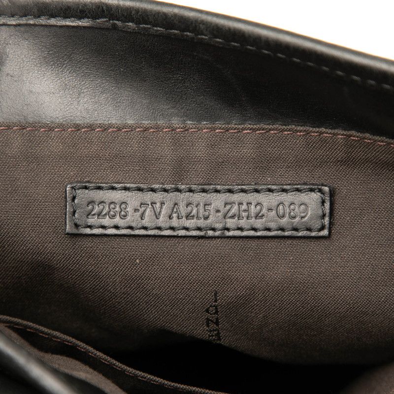 フェンディ ズッカ メッセンジャーバッグ 斜め掛け ショルダー 7 VA 215 ブラック レザー スウェード メンズ FENDI 1-0242846