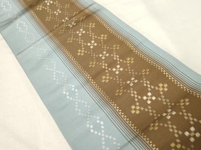 平和屋着物 本場筑前博多織 半幅帯 花織 吉祥間道 正絹 dy