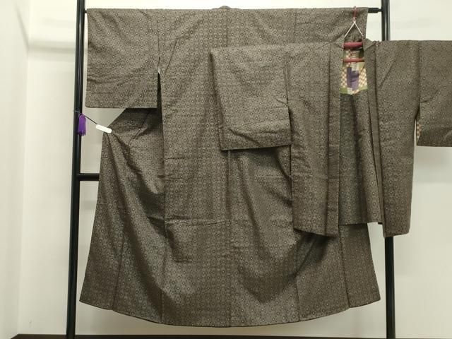 平和屋着物○本場大島紬 龍郷絣 アンサンブル 正絹 逸品 CABA1461gh