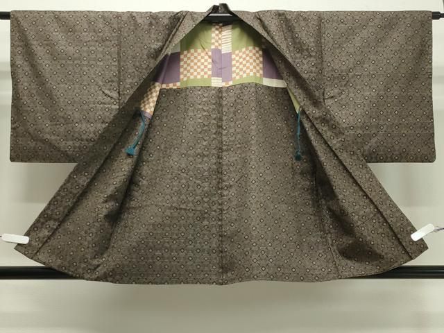 平和屋着物○本場大島紬 龍郷絣 アンサンブル 正絹 逸品 CABA1461gh