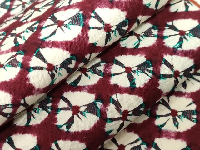 平和屋着物●半幅帯 紬地 蜘蛛絞り 正絹 ♥ dy