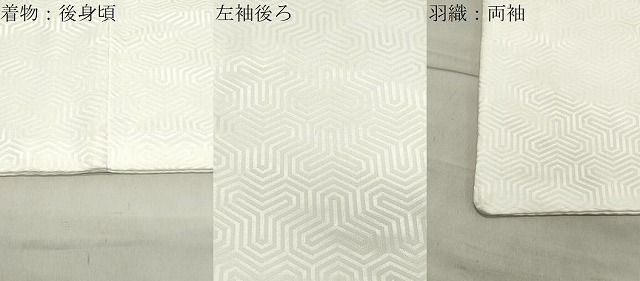 平和屋着物○男性 色紋付 羽織セット 毘沙門亀甲地紋 洗える着物 未