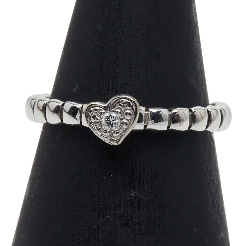 スタージュエリー ハート モチーフ K 18 WG ホワイトゴールド レディース STAR JEWELRY 1-0246535