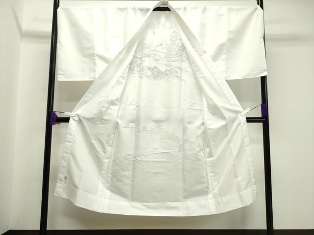 平和屋着物○男性 長襦袢 無双仕立て 手描き 人物風景文 洗える着物