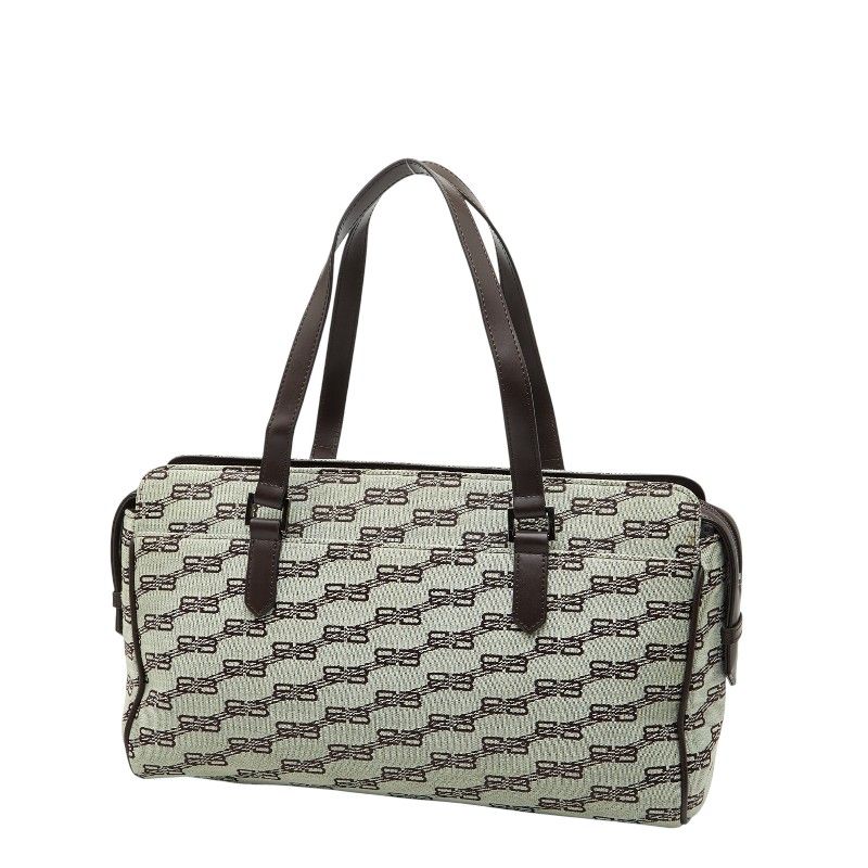 BALENCIAGA バレンシアガ ハンドバッグ　トートバッグ　BBロゴ　新品 バレンシアガ BBロゴ トートバッグ ハンドバッグ ブラウン キャンバス