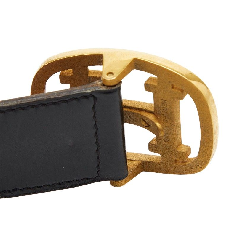  エルメス コンスタンス Hロゴ ブラック ボルドー ボックスカーフ レザー レディース HERMES 228 47269 ベルト 小物