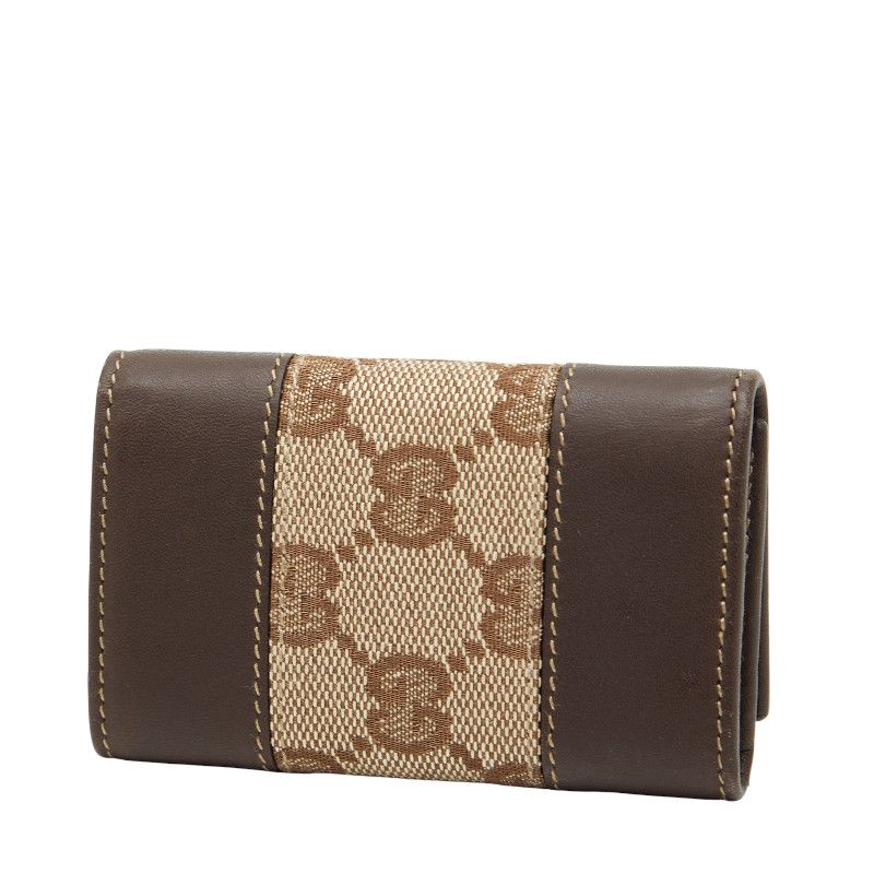 グッチ GGキャンバス 6連 124550 ブラウン キャンバス レザー レディース GUCCI 228 47273