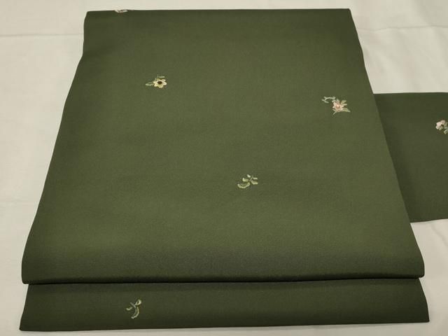 平和屋着物○九寸名古屋帯 総刺繍 草花文 正絹 逸品 未使用 CABA2378dy