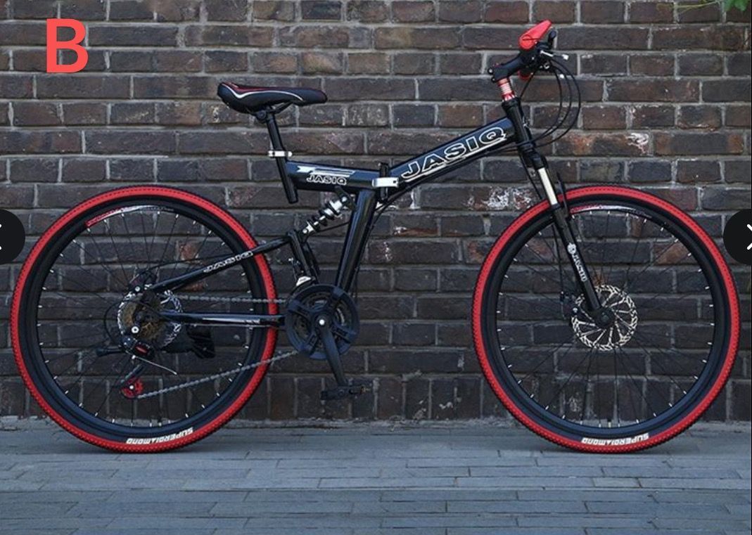 大好評クロスバイク マウンテンバイク ショックアブソーバー付き 折りたたみ自転車 24インチ 8色 6段ギア カギ付き メンズ レディース 通勤 通学 街乗り