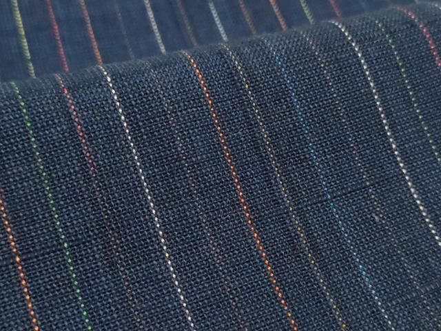  平和屋着物∴夏物 浴衣 反物 着尺 会津縞木綿 証紙付き 綿 zzz 浴衣反物 浴衣