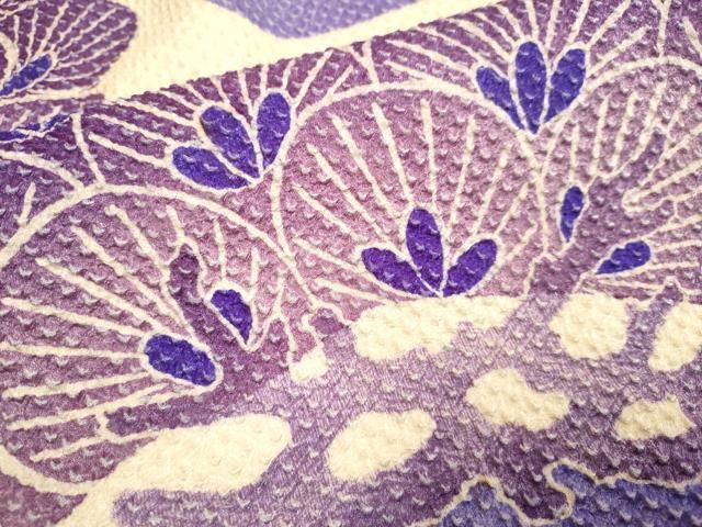 平和屋着物●名門　藤娘きぬたや・総絞り　振袖　エ霞松文　正絹　逸品　DAAZ5116du 平和屋着物○名門 藤娘きぬたや・総絞り 振袖 エ霞松文 正絹 逸品