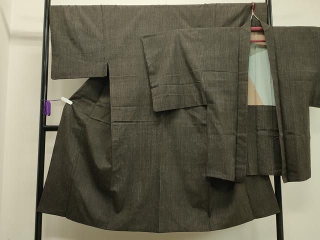 平和屋着物 男性 紬 アンサンブル 縞 正絹 gh