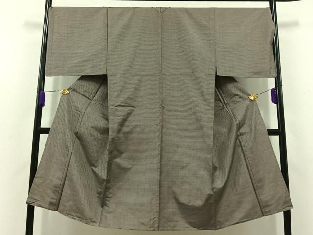 平和屋着物 男性 本場大島紬 単衣 亀甲柄 正絹 jh