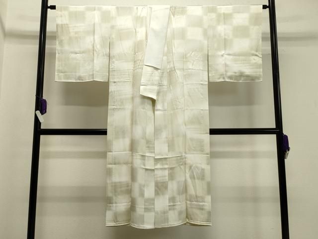 平和屋着物●長襦袢 無双仕立て 市松地紋 暈し染め 正絹 gh