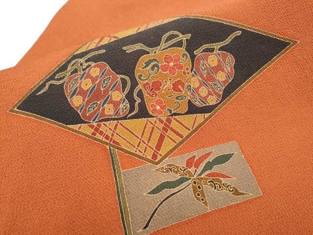 平和屋着物○九寸名古屋帯 刺繍 型染め 成物 鬼しぼ縮緬 正絹 逸品