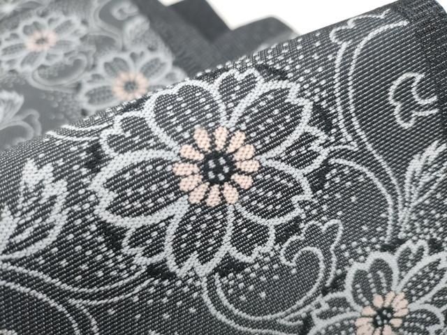  平和屋着物 つけ帯 色紙花文 正絹 hy 付け帯 作り帯 帯