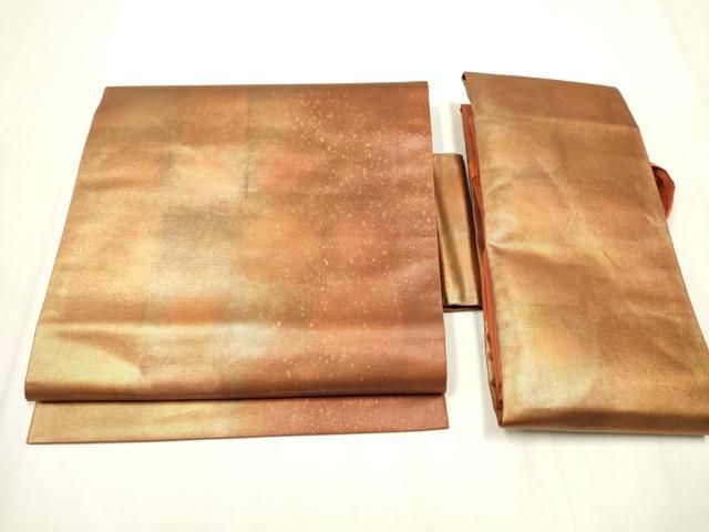 平和屋着物 銀座きしや つけ帯 霞文 陶漆箔 正絹 hy