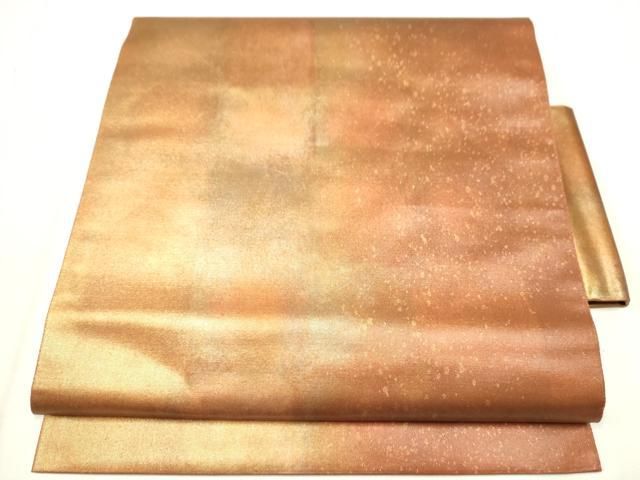 平和屋着物●銀座きしや つけ帯 霞文 陶漆箔 正絹 hy