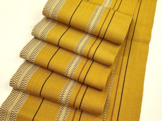 平和屋着物 本場黄八丈 紬 半幅帯 間道 正絹 op