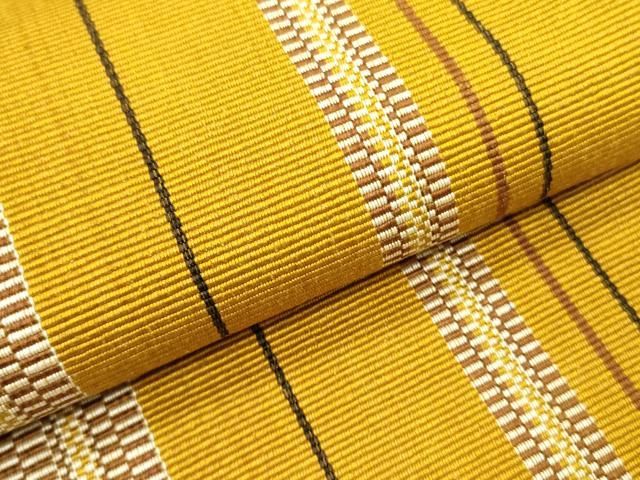  平和屋着物●本場黄八丈 紬 半幅帯 間道 正絹 op 半巾 半幅 小袋帯 帯