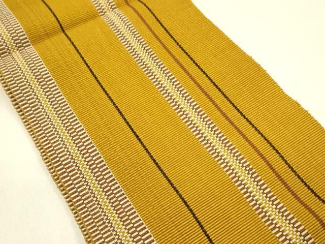 平和屋着物 本場黄八丈 紬 半幅帯 間道 正絹 op