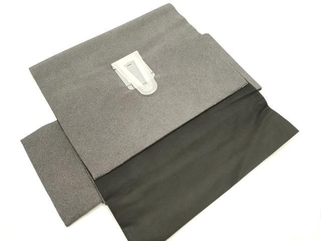  平和屋着物 つけ帯 刺繍 瓢箪 鮫小紋柄 黒地 正絹 hy 付け帯 作り帯 帯