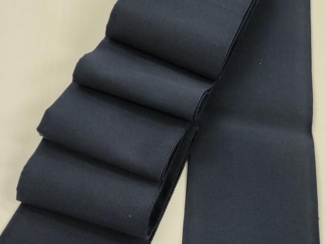 平和屋着物●男性 爪掻き本綴れ 角帯 濃藍色 正絹 op