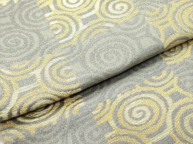 平和屋着物 つけ帯 幾何学変わり市松文 金糸 正絹 ob