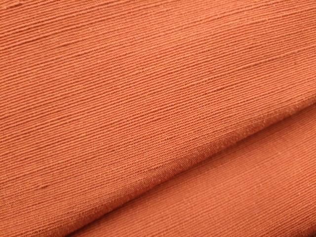  平和屋着物 ワンタッチつけ帯 紬地 赤錆色 正絹 hy 付け帯 作り帯 帯