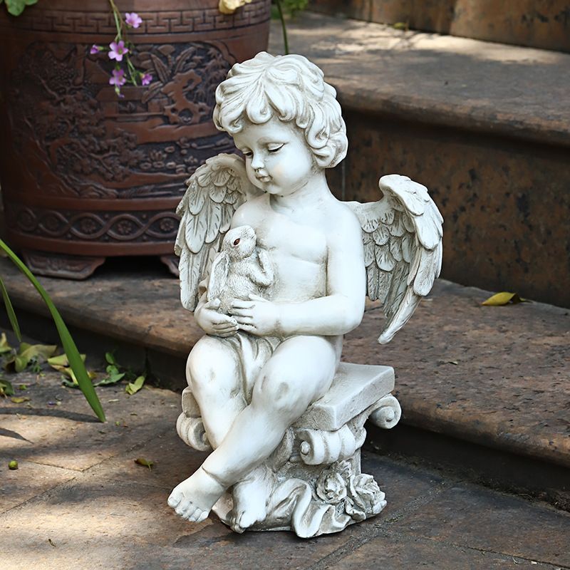 天使 エンジェル ガーデンオーナメント 置物 オブジェ 庭 ヨーロピアン