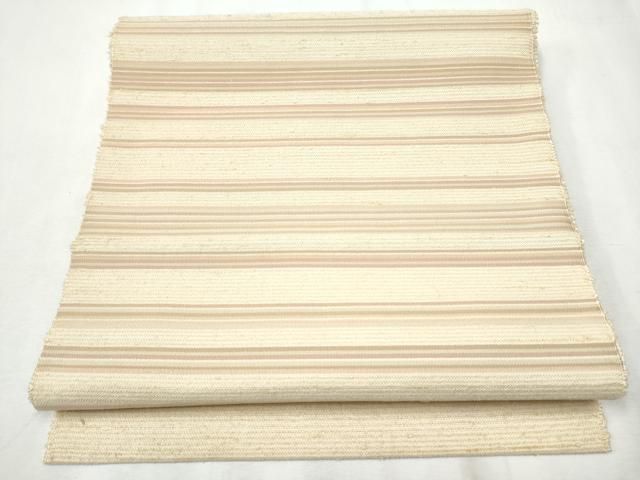 平和屋着物 西陣 川島織物 つけ帯 紬地 横段文 正絹 hy