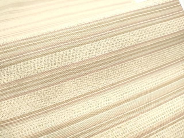  平和屋着物●西陣 川島織物 つけ帯 紬地 横段文 正絹 hy 付け帯 作り帯 帯