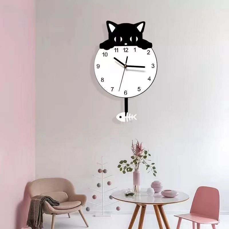 壁掛け時計 ウォールクロック アナログ ラウンド 振り子時計 スイング