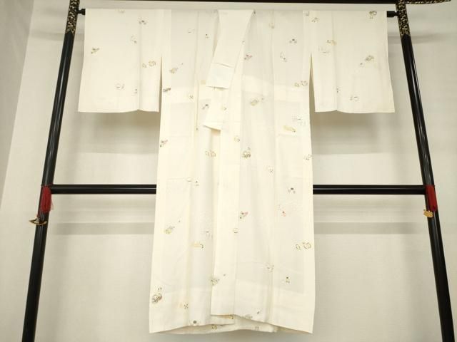 平和屋着物 長襦袢 無双仕立て 手描き 玩具文 金彩 広衿仕立て 正絹 ck