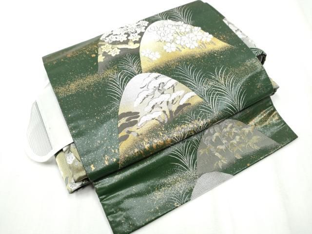 平和屋着物●ワンタッチつけ帯 唐織 光輪吉野遠山 金銀糸 引箔 やまと誂製 正絹 hy