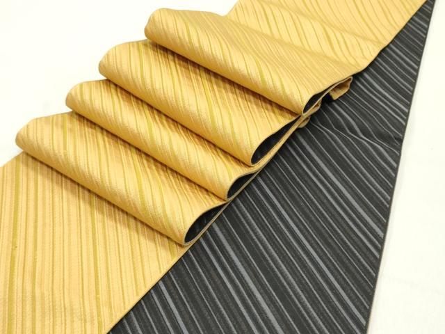 平和屋着物 両面 半幅帯 横段文 ob