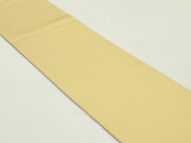 平和屋着物 西陣 本場筑前博多織 両面 半幅帯 飴色 利休鼠色 正絹 ob