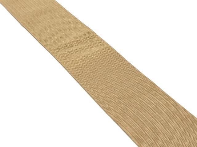 平和屋着物 男性 本場筑前博多織 角帯 間道 砺茶色 証紙付き 正絹 ob