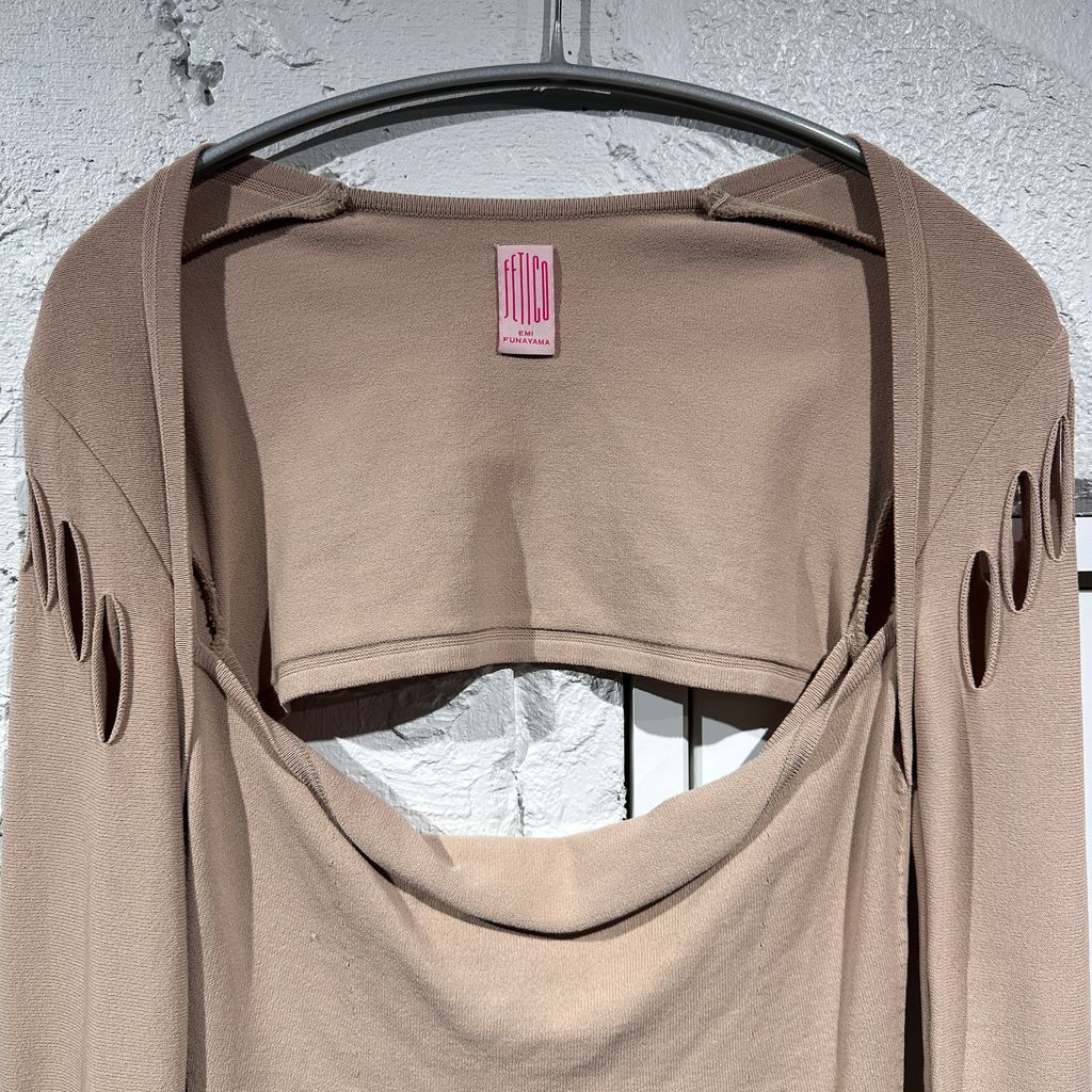 FETICO フェティコ 24SS MESH KNIT SHAPED-NECK BODYSUIT ボディー