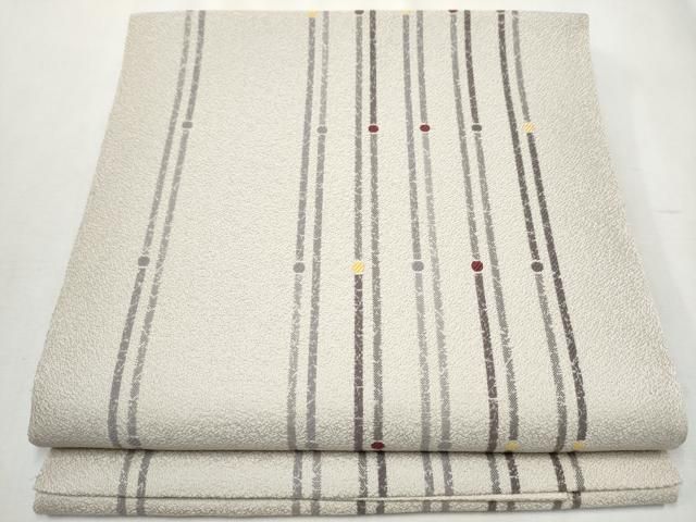 平和屋着物●八寸名古屋帯 間道 やまと誂製 正絹 hy