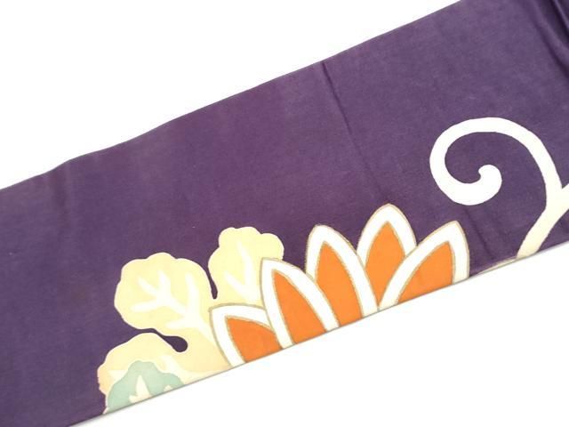 平和屋着物○アンティーク 大正ロマン 九寸名古屋帯 菊唐草文 金彩