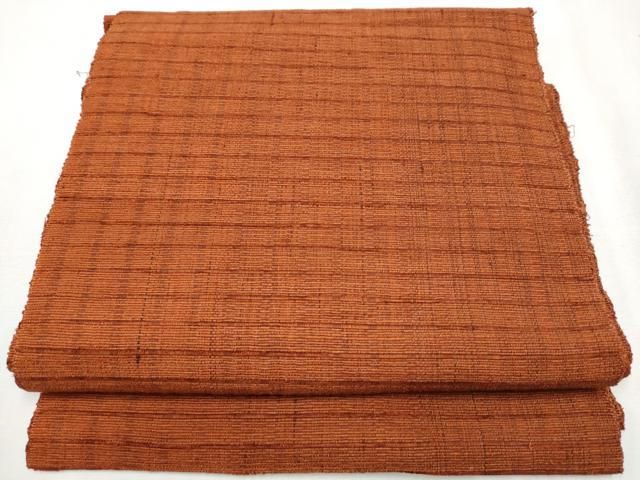 平和屋着物●八寸名古屋帯 紬地 霞文 正絹 hy