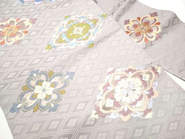 平和屋着物●九寸名古屋帯 唐織 正倉院花文 金糸 正絹 hy