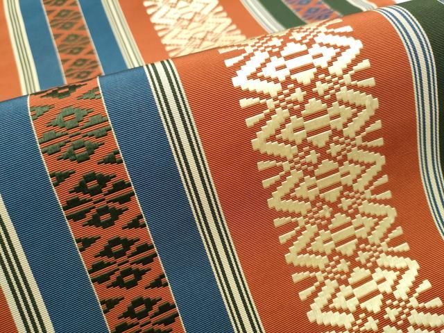  平和屋着物●本場筑前博多織 八寸名古屋帯 伝統工芸士斉藤二一郎 献上 正絹 hy 名古屋帯 帯